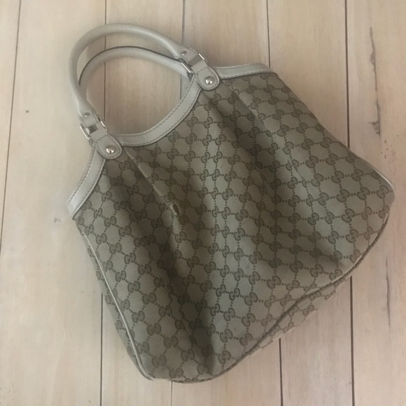 Gucci Sukey Guccismo Canvas With Cream Leather - Picture 2 of 6